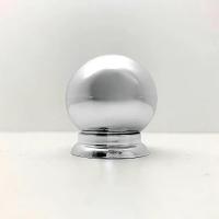 Kit 10 Puxador Moveis Redondo Prata Luxo Gaveta Armario Ponto Bola Furo Unico Parafuso - 5