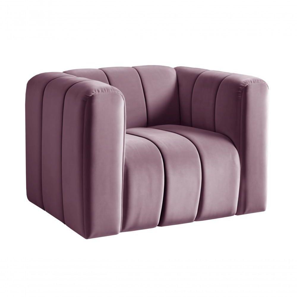 Poltrona Mona Decorativa Confortável Moderna Sala De Estar - Veludo Roxo 380 - 1
