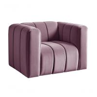 Poltrona Mona Decorativa Confortável Moderna Sala De Estar - Veludo Roxo 380 - 1