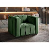 Poltrona Mona Decorativa Confortável Moderna Sala De Estar - Veludo Verde 270 - 3