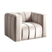 Poltrona Mona Decorativa Confortável Moderna Sala De Estar - Suede Bege 080 - 1