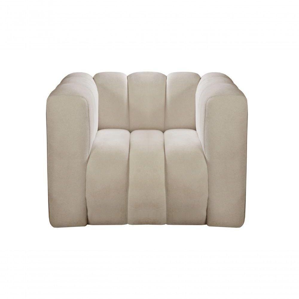 Poltrona Mona Decorativa Confortável Moderna Sala De Estar - Bouclê Marrom 510 - 2