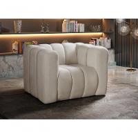 Poltrona Mona Decorativa Confortável Moderna Sala De Estar - Bouclê Marrom 510 - 1