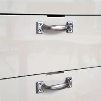 Kit 4 Puxador Inox Porta Gaveta Moveis Mdf Multiuso Clasic Cromado Ergonomico Guarda Roupa