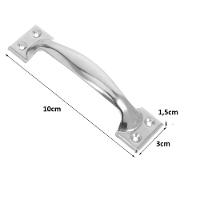 Kit 4 Puxador Inox Porta Gaveta Moveis Mdf Multiuso Clasic Cromado Ergonomico Guarda Roupa - 8