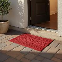 Tapete Porta Entrada Casa Comercio Capacho Veludo Base Antiderrapante Impermeavel Vermelho - 7