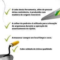 Colher De Pedreiro Canto Oval Profissional Espatula Construcao Jardinagem 8 Polegadas Cabo De Madeira