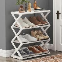 Sapateira Estante Organizadora Sapatos Brinquedos Porta Treco 8 Pares Calcados Lavanderia Branca - 2