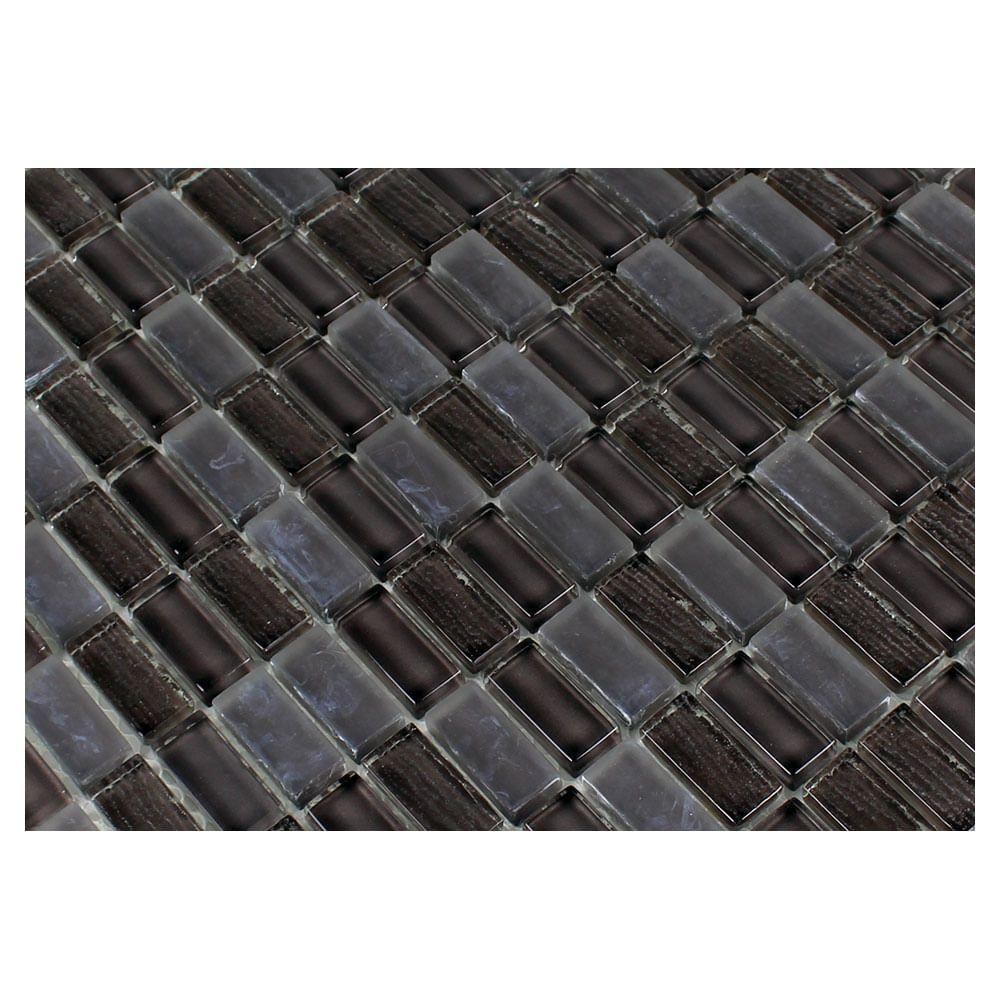 Pastilha De Vidro Luce Dark Grey 3x1,5 Placa 30x30cm - 1313120003 - 2