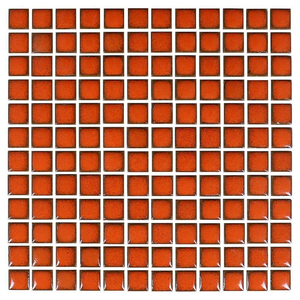 Pastilha Cerâmica Nefertiti Laranja 2x2 Placa 30x30cm - 1012020009 - 1