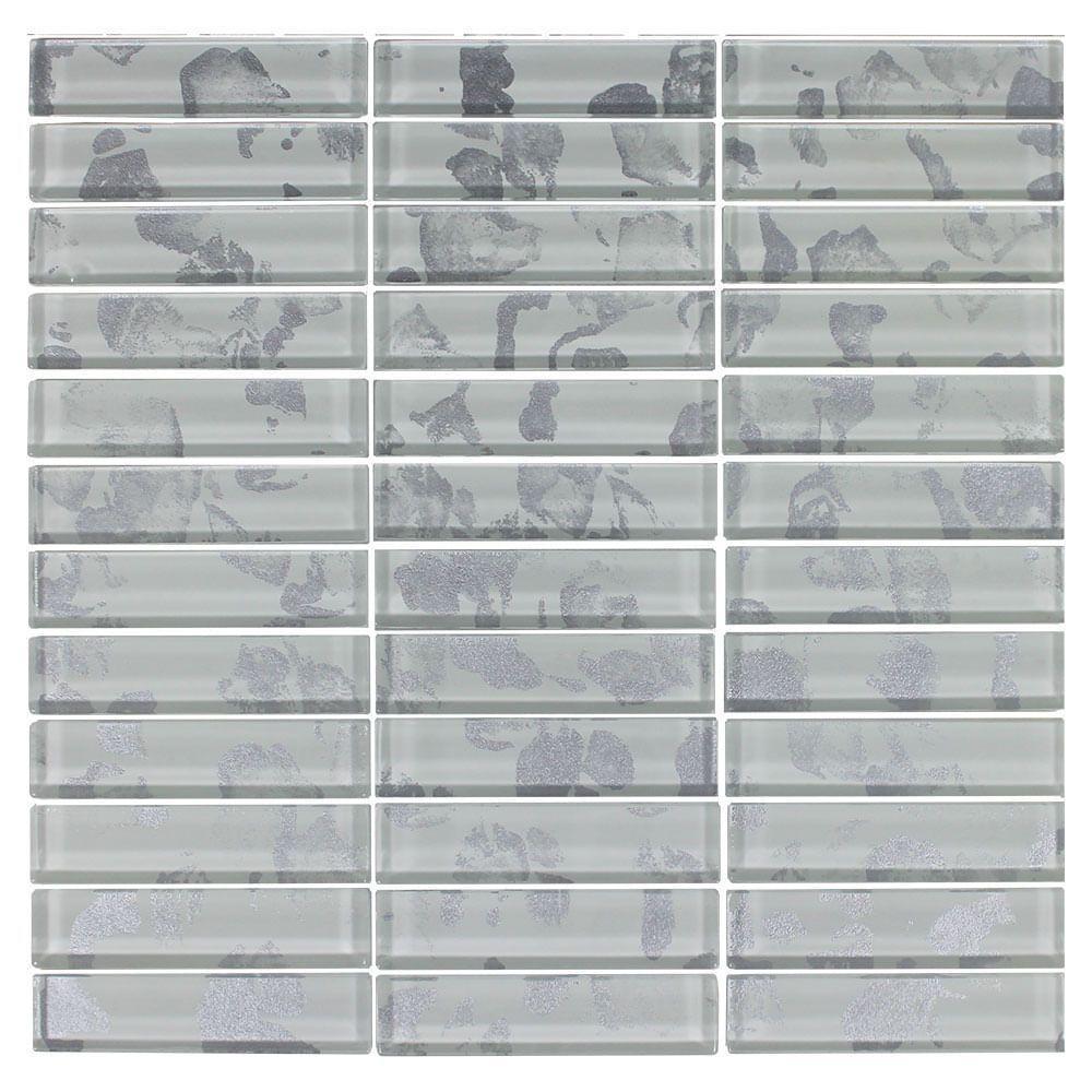 Pastilha De Vidro Evolution White 9,5x2,3 Placa 30x30cm - 1313121004 - 1