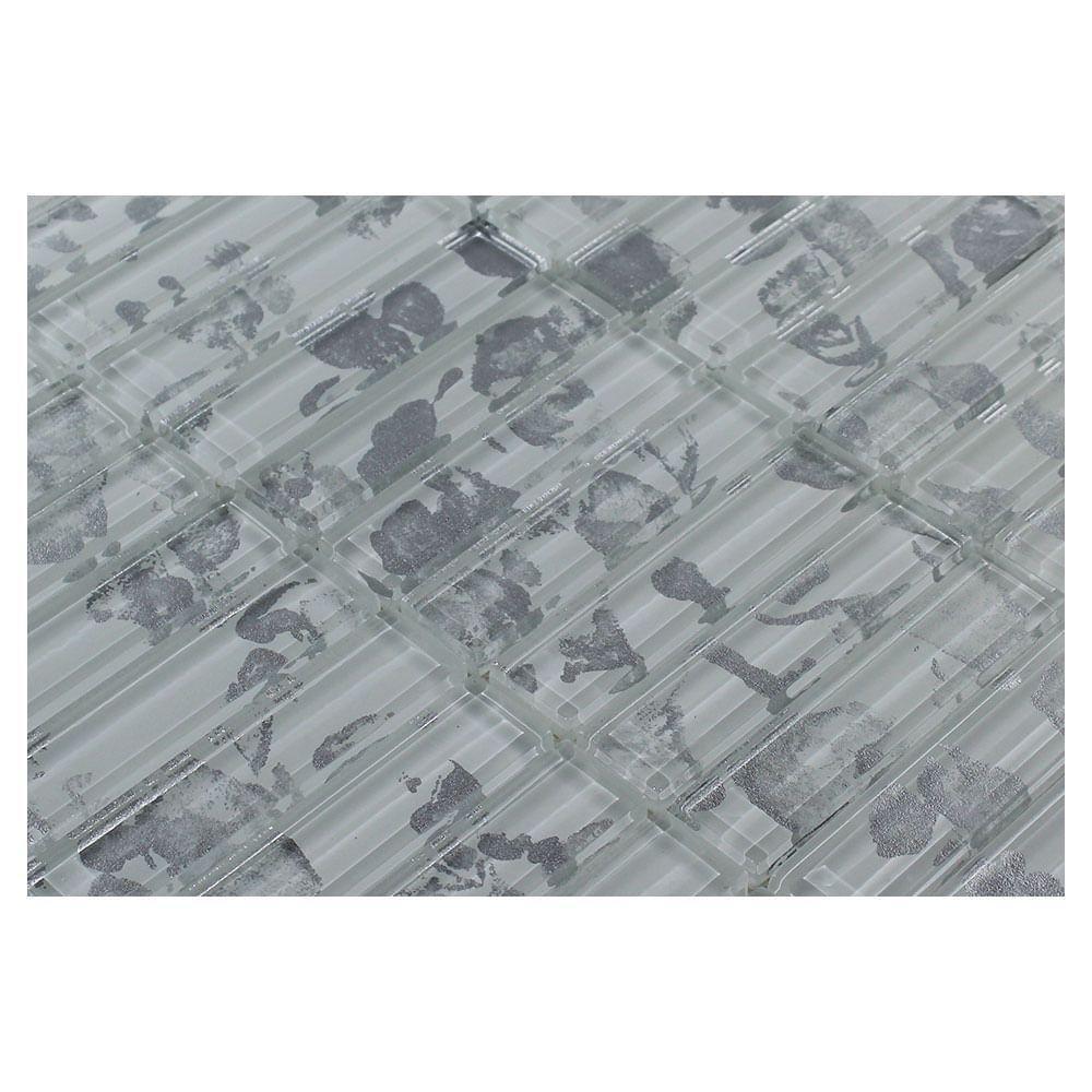 Pastilha De Vidro Evolution White 9,5x2,3 Placa 30x30cm - 1313121004 - 2