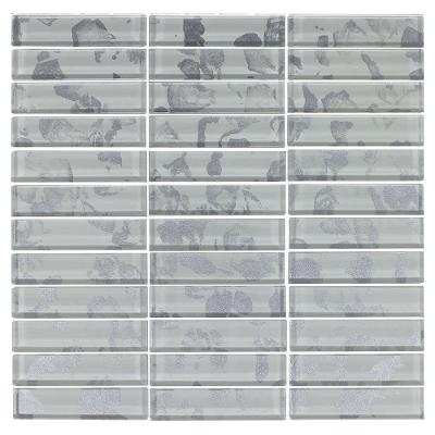 Pastilha De Vidro Evolution White 9,5x2,3 Placa 30x30cm - 1313121004