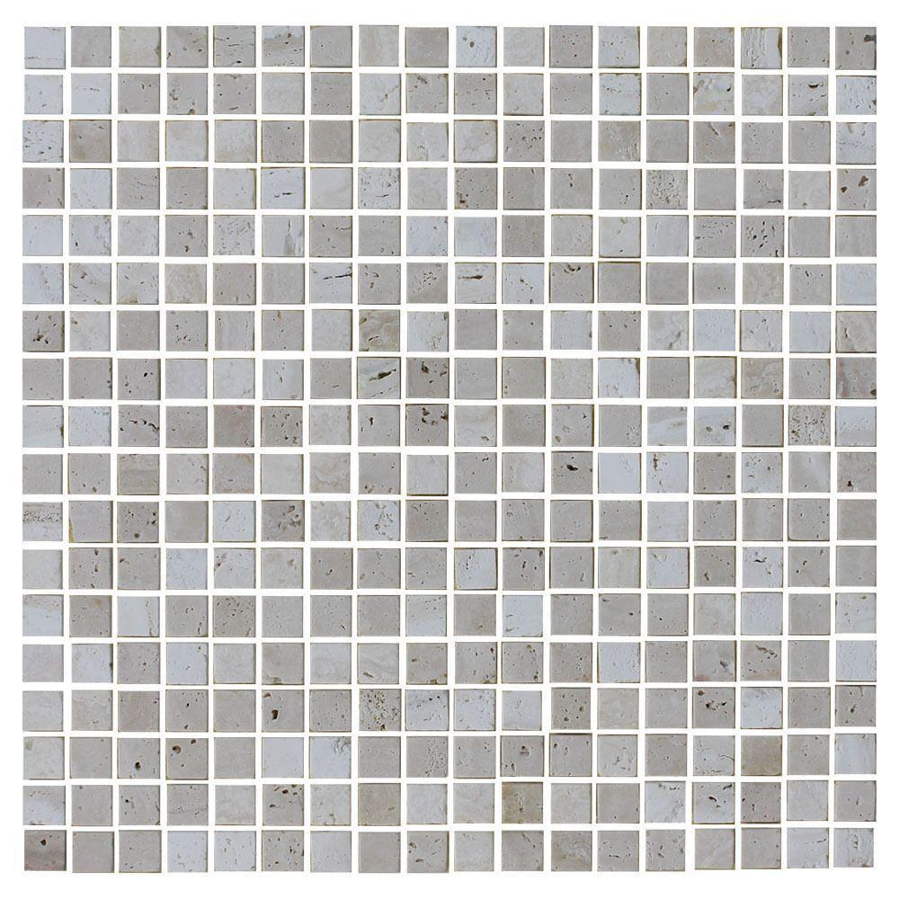 Pastilha De Pedra Natural Travertino 1,5x1,5 Placa 30x30cm - 1314004006 - 1