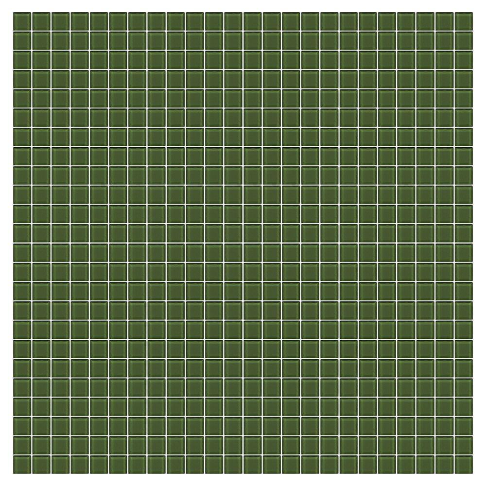 Pastilha De Vidro Crystal Verde Militar 2x2 Placa 30x30cm - Pgcvm - 3