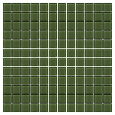 Pastilha De Vidro Crystal Verde Militar 2x2 Placa 30x30cm - Pgcvm