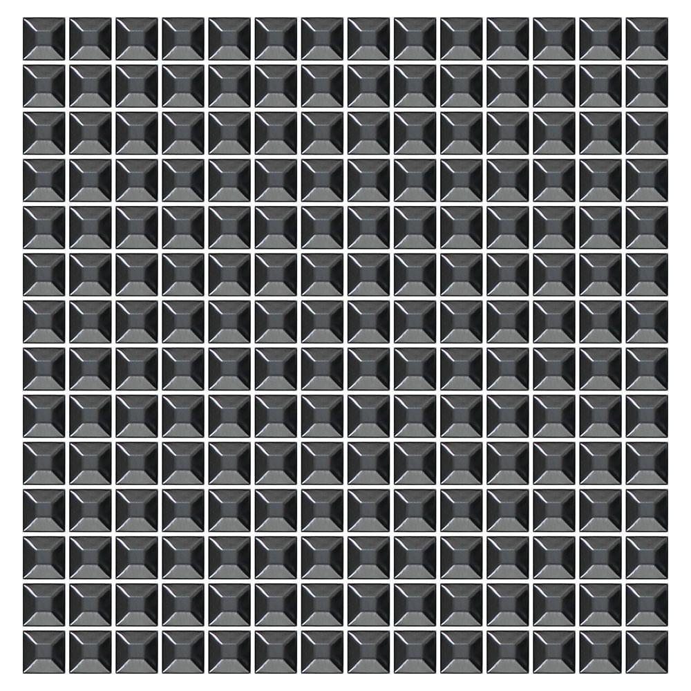 Mosaico De Metal Barcelona Black 2x2 Placa 30x30cm - 1315003007 - 1