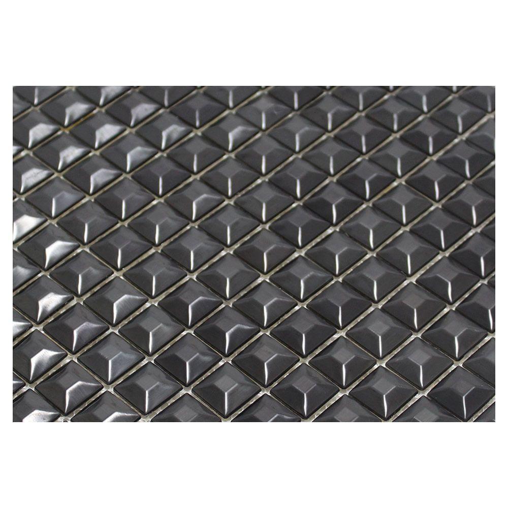 Mosaico De Metal Barcelona Black 2x2 Placa 30x30cm - 1315003007 - 2