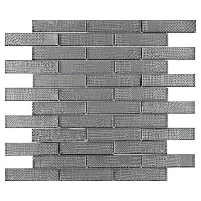 Mosaico De Vidro Touch Glass Silver 9,5x2 Placa 30x30cm - 1313125004