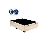Cama Box Baú Casal Whc Sintético Bege 138x188x42 - 2