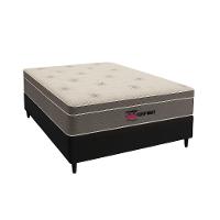 Cama Box Casal Suede + Colchão Molas Ensacadas Sleepnight 138x188x67 Preto - 1