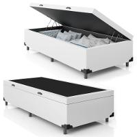 Cama Box Baú Solteirão Whc Sintético Branco 96x203x42 - 1