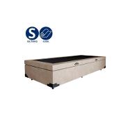 Cama Box Baú Solteirão Whc Suede Bege 96x203x42