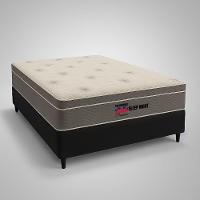 Cama Box Casal Suede + Colchão Molas Ensacadas Sleepnight 138x188x67 Marrom - 6