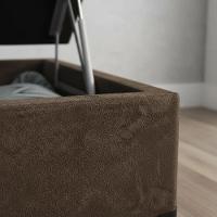 Cama Box Baú Solteiro Whc Suede Marrom 88x188x42 - 2