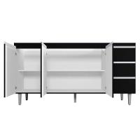 Balcão Gabinete 160cm Cozinha 3 Portas Andreia S-t Ajl - 3