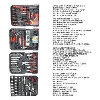 Maleta Jogo Ferramentas 199 Pecas Aluminio Carrinho Profissional Mala Rodinhas Cromo Vanadio Alicates Soquetes Bits Tren - 3