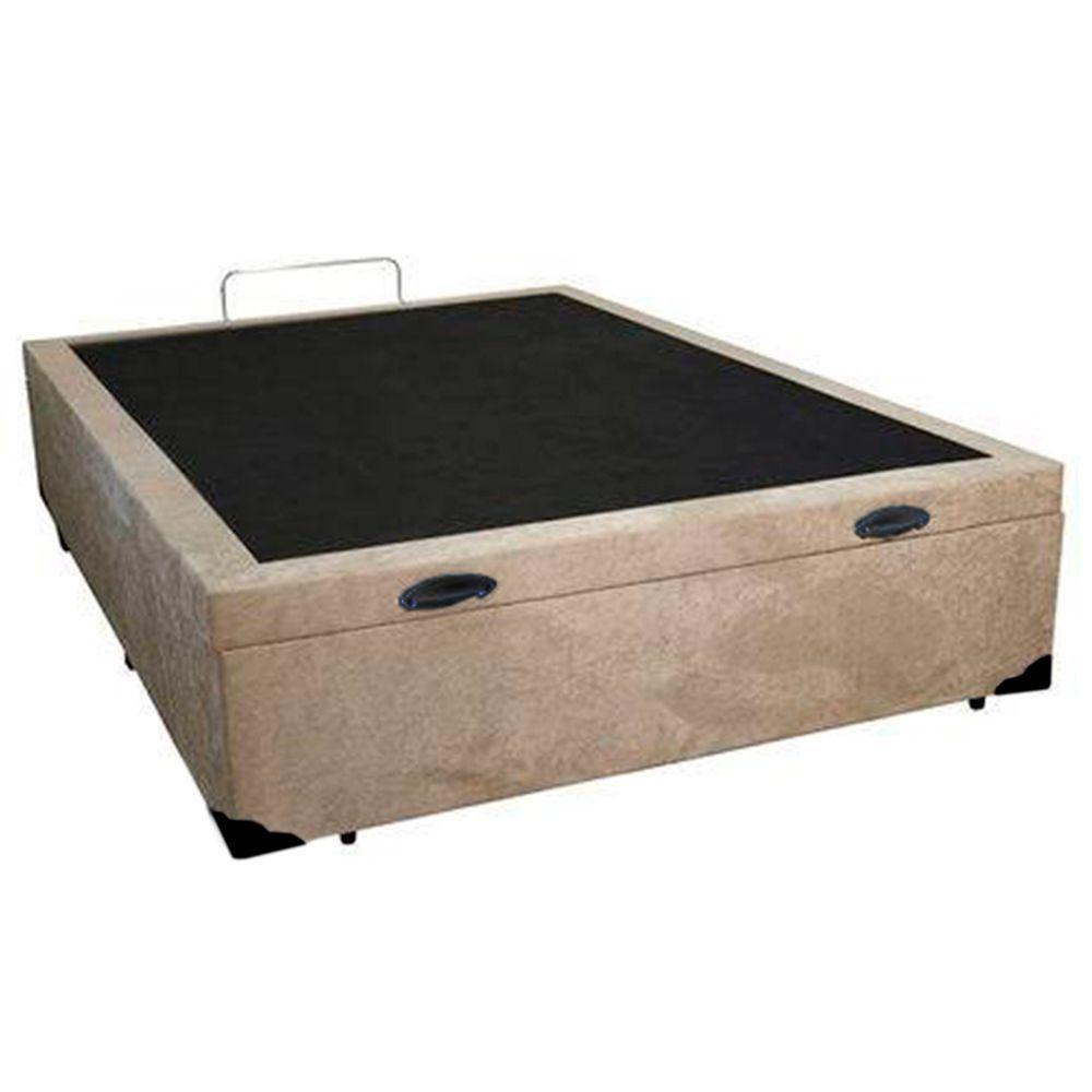 Cama Box Baú Casal Whc Suede Bege 138x188x42 - 5