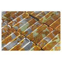 Pastilha De Vidro Evolution Orange 9,5x2,3 Placa 30x30cm - 1313121003 - 2