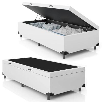Cama Box Baú Solteiro Whc Sintético Branco 88x188x42