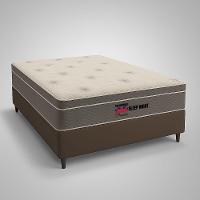 Cama Box Casal Sintético + Colchão Molas Ensacadas Sleepnight 138x188x67 Marrom - 5