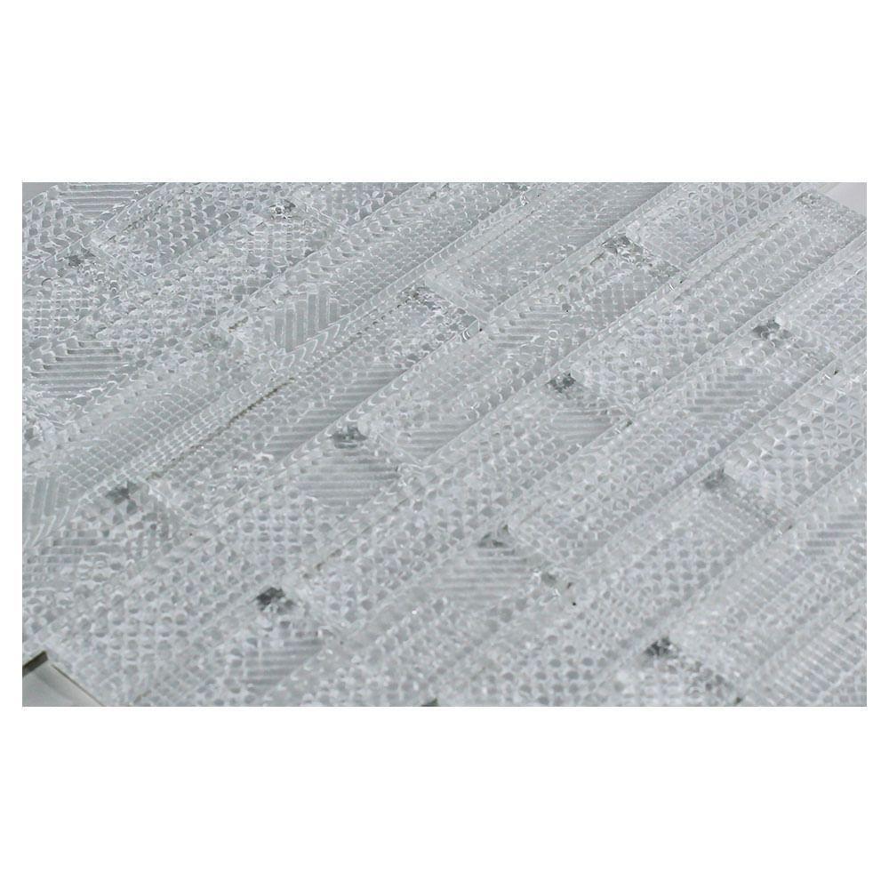 Mosaico De Vidro Touch Glass White 9,5x2 Placa 30x30cm - 1313125001 - 2