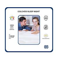 Cama Box Casal Sintético + Colchão Molas Ensacadas Sleepnight 138x188x67 Branco