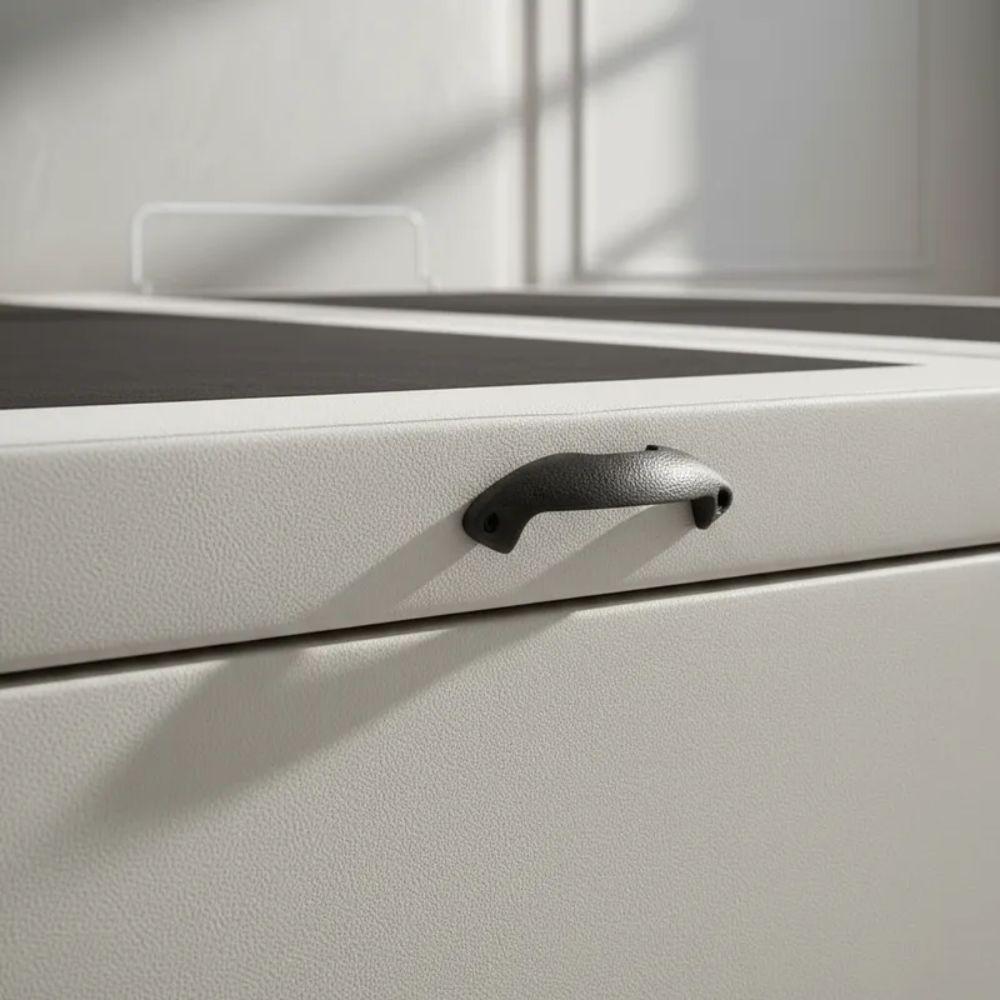 Cama Box Baú King Bipartido Whc Sintético Branco 193x203x42 - 6