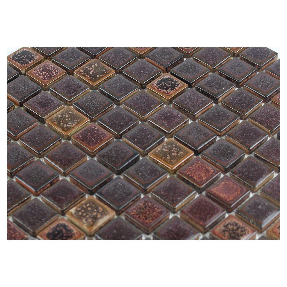 Pastilha De Vidro Nefertiti Cobre 2x2 Placa 30x30cm - 1012020005 - 2