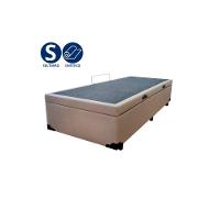 Cama Box Baú Solteirão Whc Sintético Bege 96x203x42 - 2