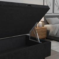 Cama Box Baú Solteiro Whc Suede Preto 88x188x42 - 2