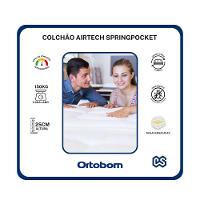 Cama Box Baú Casal Sintético + Colchão Molas Ensacadas Ortobom Airtech 138x188x67 Branco - 3