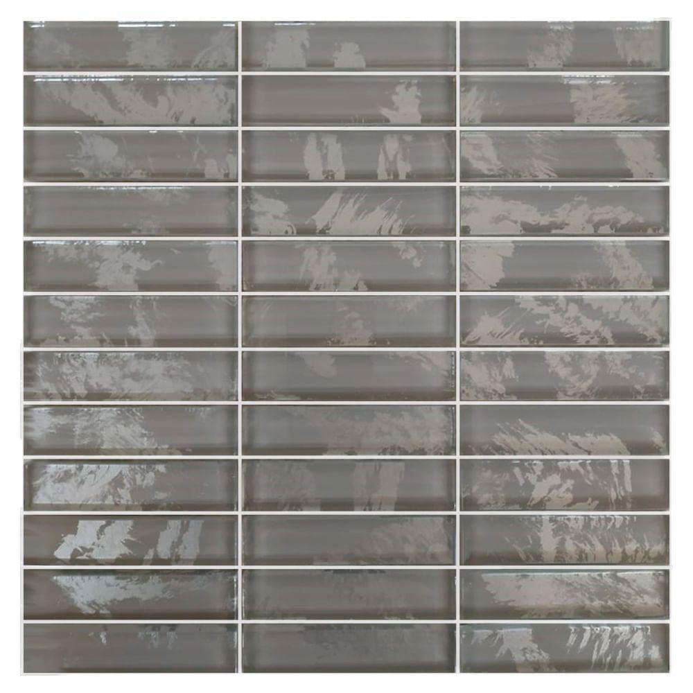 Pastilha De Vidro Evolution Silver 9,5x2,3 Placa 30x30cm - 1313121002 - 1