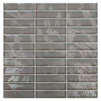 Pastilha De Vidro Evolution Silver 9,5x2,3 Placa 30x30cm - 1313121002 - 1