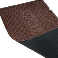 Capacho Emborrachado Aveludado Entrada Porta Loja Apartamento Tapete Antiderrapante Bem Vindo Marrom - 5