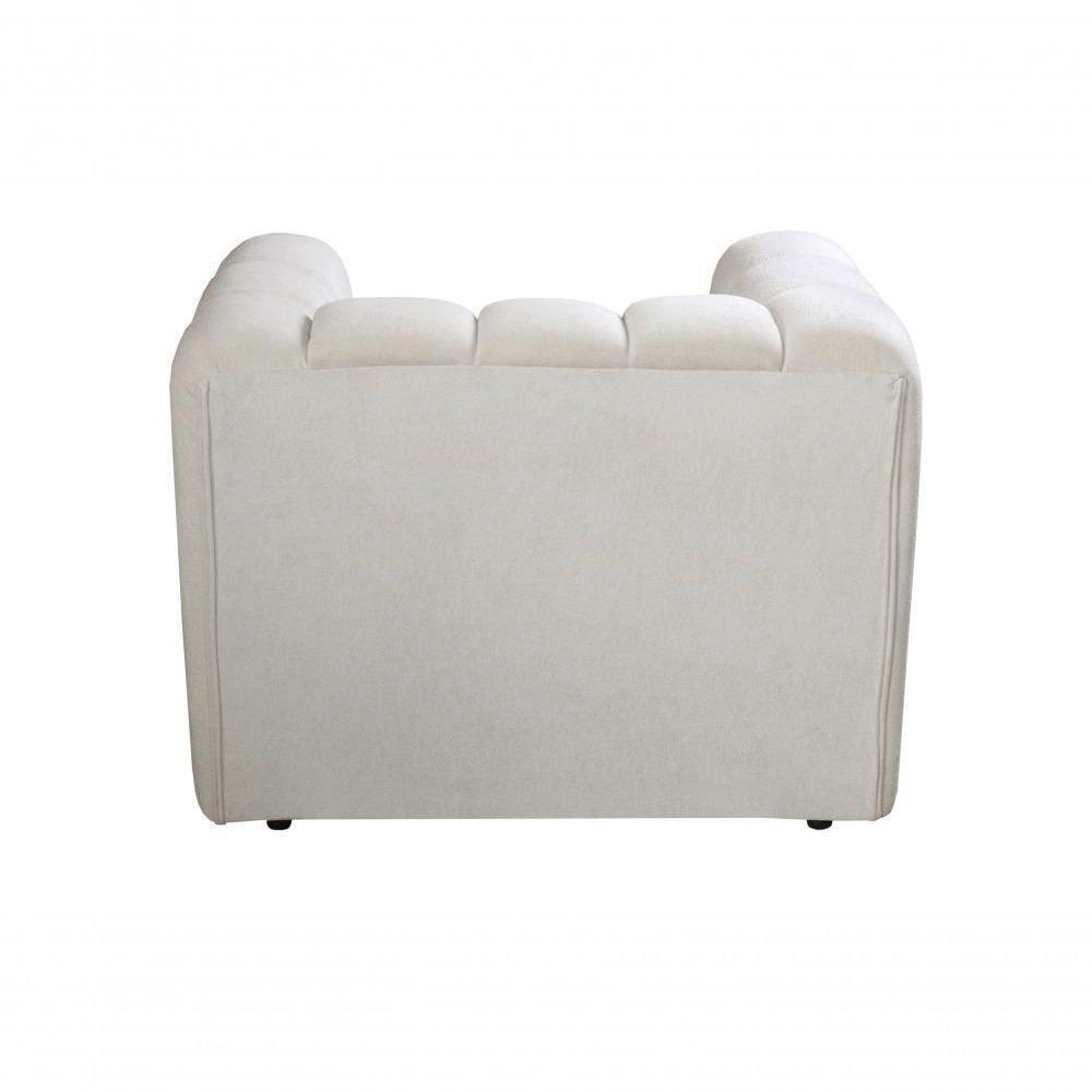 Poltrona Mona Decorativa Confortável Moderna Sala De Estar - Bouclê Bege 500 - 5