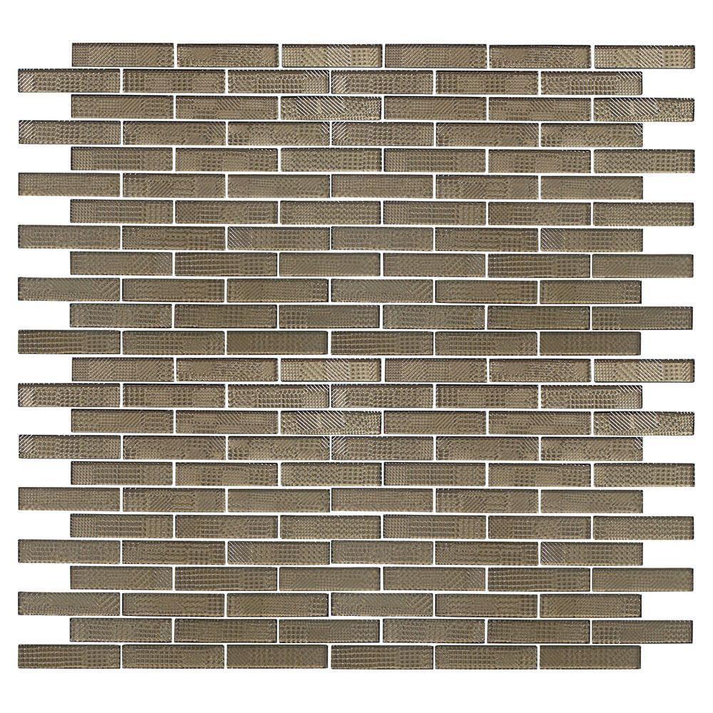 Mosaico De Vidro Touch Glass Bronze 9,5x2 Placa 30x30cm - 1313125003 - 3