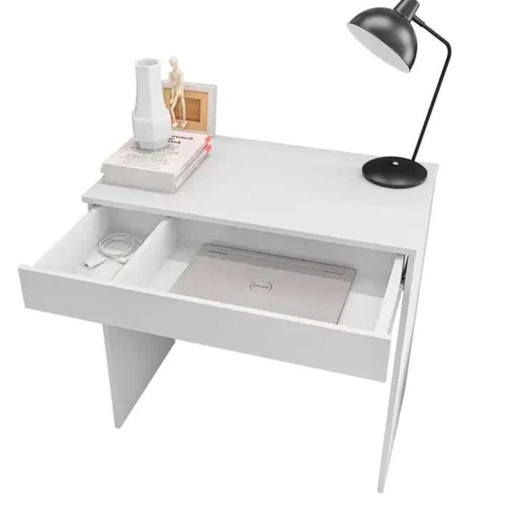 Escrivaninha Para Computador Alexia Ajl Móveis Branco - 3