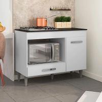 Balcão Cooktop Mdp 100cm Carla 1 Porta Ajl Móveis - 2