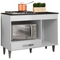 Balcão Cooktop Mdp 100cm Carla 1 Porta Ajl Móveis - 3